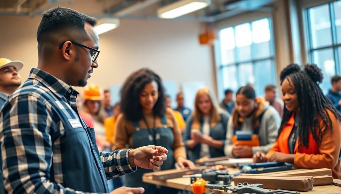 Students learning hands-on skills at a Trade School In Tennessee environment.