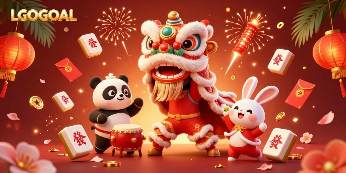 Experience the excitement of LGOGOAL with lively characters, vibrant decorations, and dynamic gambling elements.