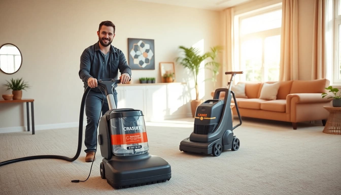 Find the best carpet cleaners near me showcased in a professional cleaning environment.