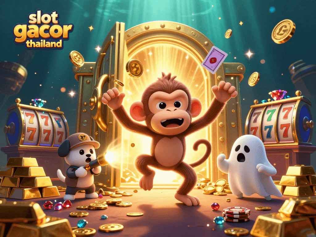 Engage with slot gacor thailand in a lively haunted casino scene teeming with treasures and excitement.