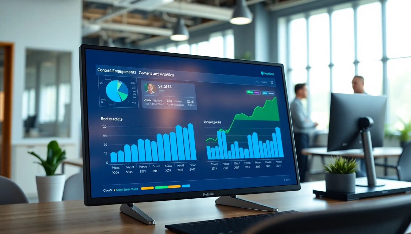 Track content engagement through analytics dashboard in a professional workspace