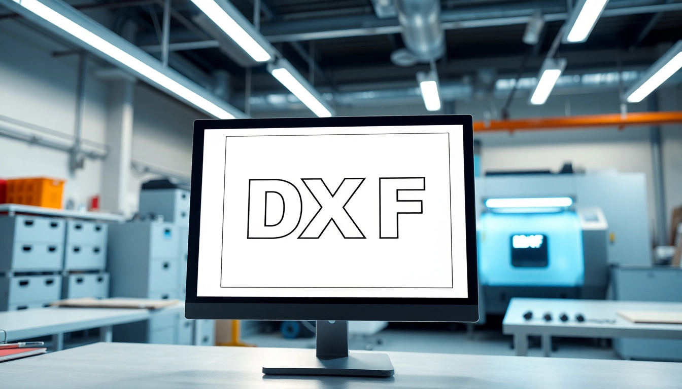 Creating dxf file for laser cutting in a modern workshop with a laser cutter setup.