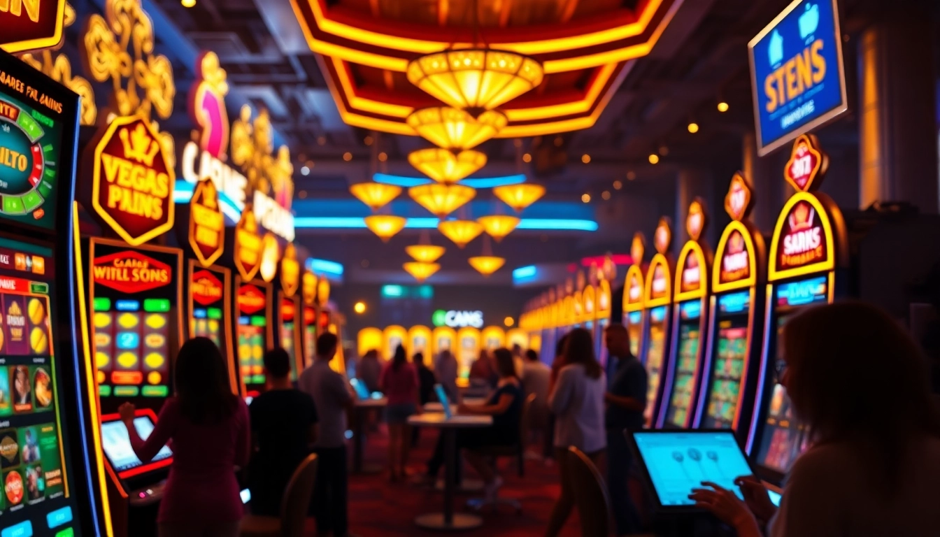 Experience the excitement of the Vegas hero online casino environment filled with vibrant lights and digital gameplay.