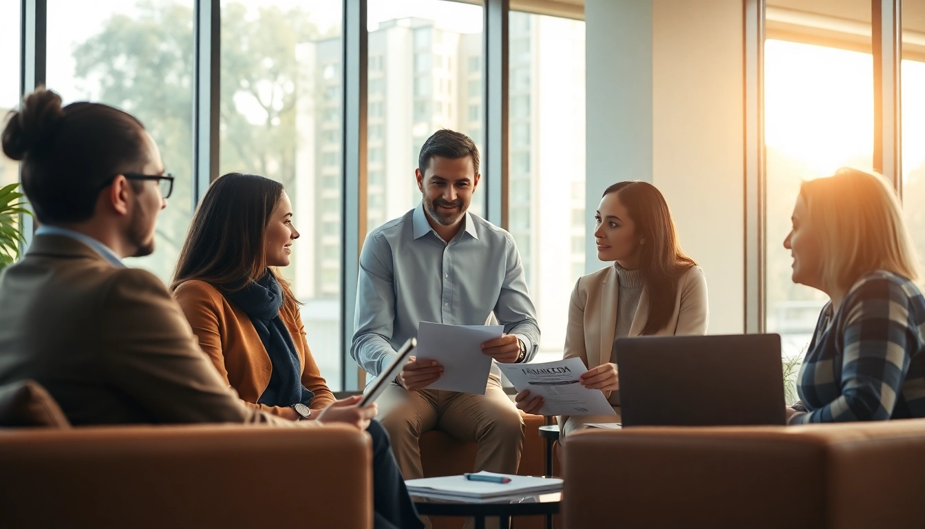 Engaging financial advisor Williamsburg va guiding clients in a modern office setting.