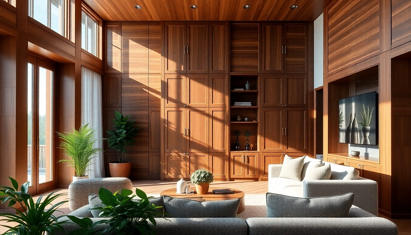 Explore stunning interior architectural woodwork showcasing elegant designs and rich textures.