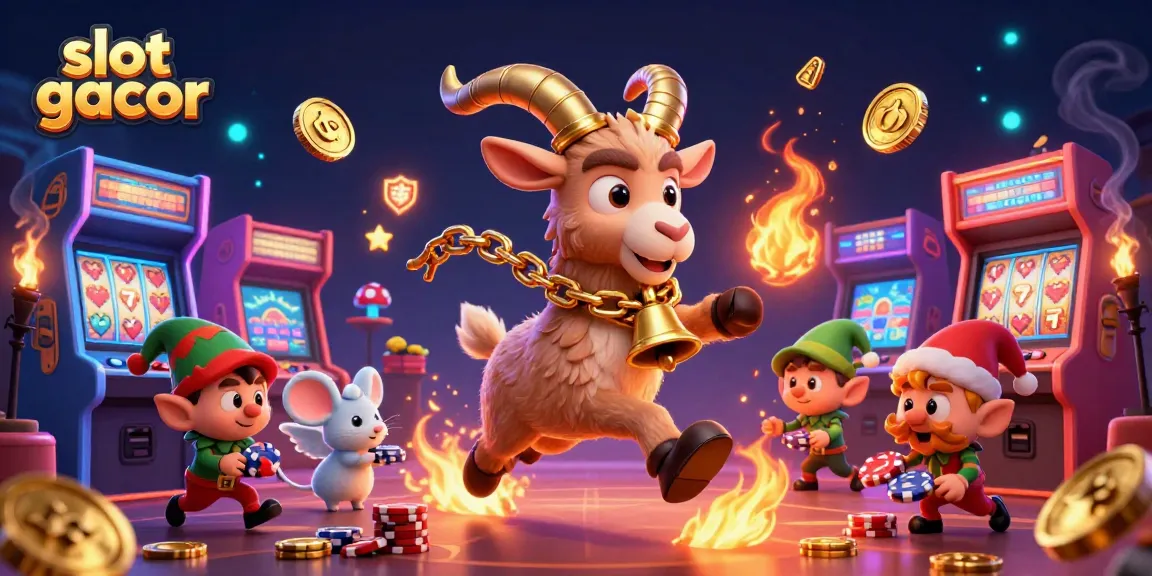 Win big at slot gacor with festive characters in a vibrant casino scene full of excitement.