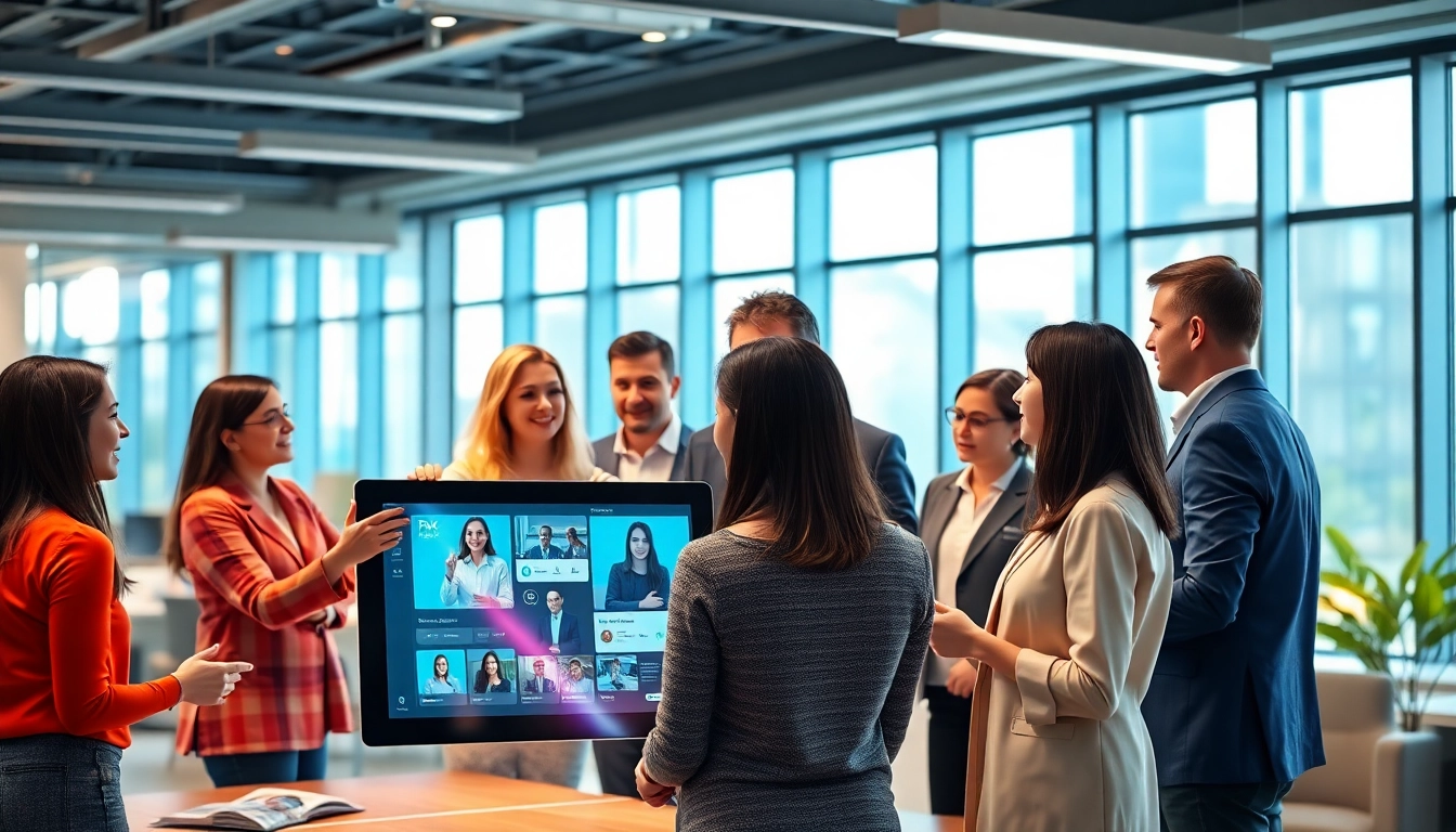Enhance communication with plexatalk in a vibrant office setup showcasing collaboration.