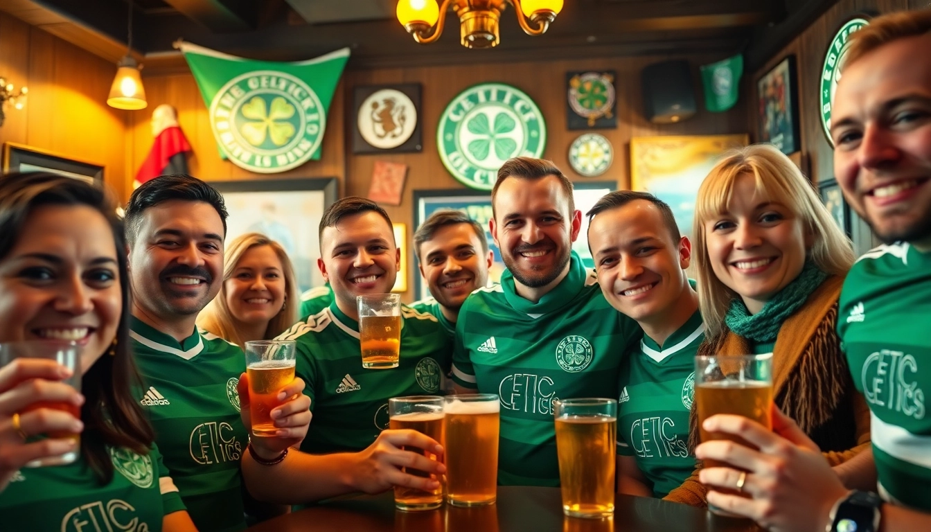 Fans celebrating at csc hamburg, sharing joyful moments in a vibrant bar setting.