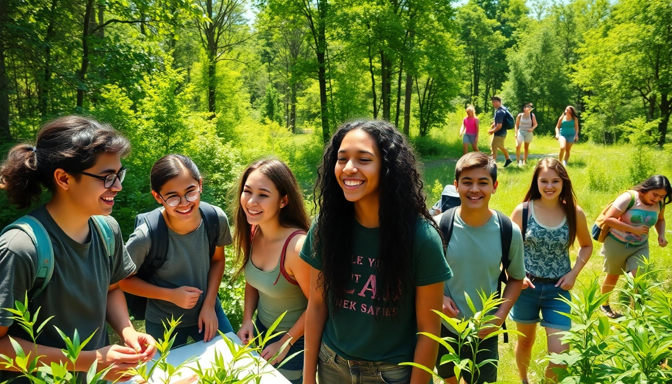 Teens enjoying various activities at a lively teen summer camp, fostering collaboration and joy.