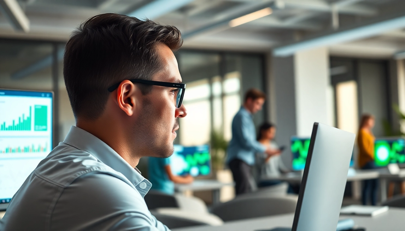 Utilize AI for competitive intelligence to gain insights in a modern workspace.