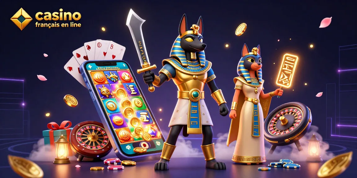 Jouez dans un casino français en ligne avec un Anubis et Bastet, émerveillement dans un univers de jeux captivants.