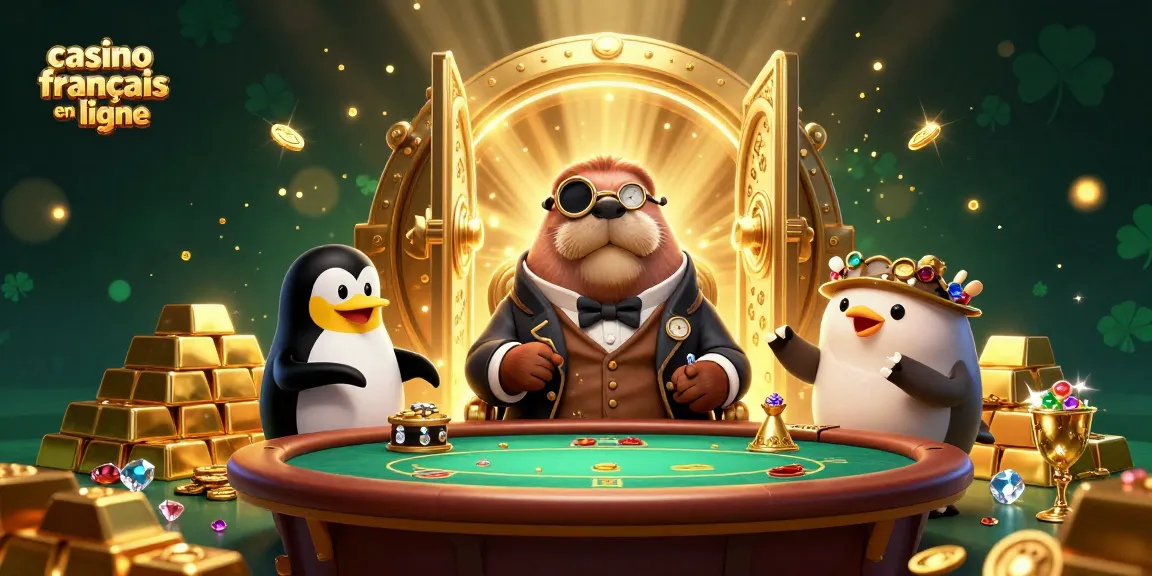 Découvrez l'univers captivant du casino français en ligne avec des personnages élégants au poker sous l'eau.