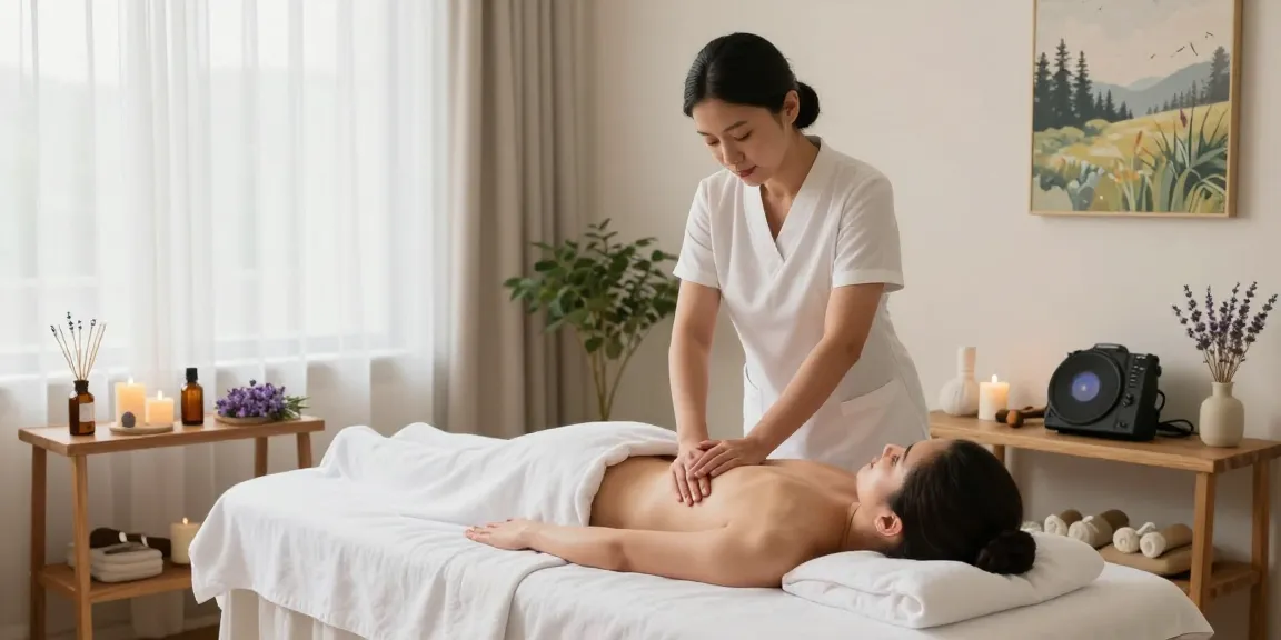 Relaxing Swedish massage experience at makangs.com/region/국내/서울-/마사지-스웨디시 with soothing atmosphere, therapist, and serene decor.