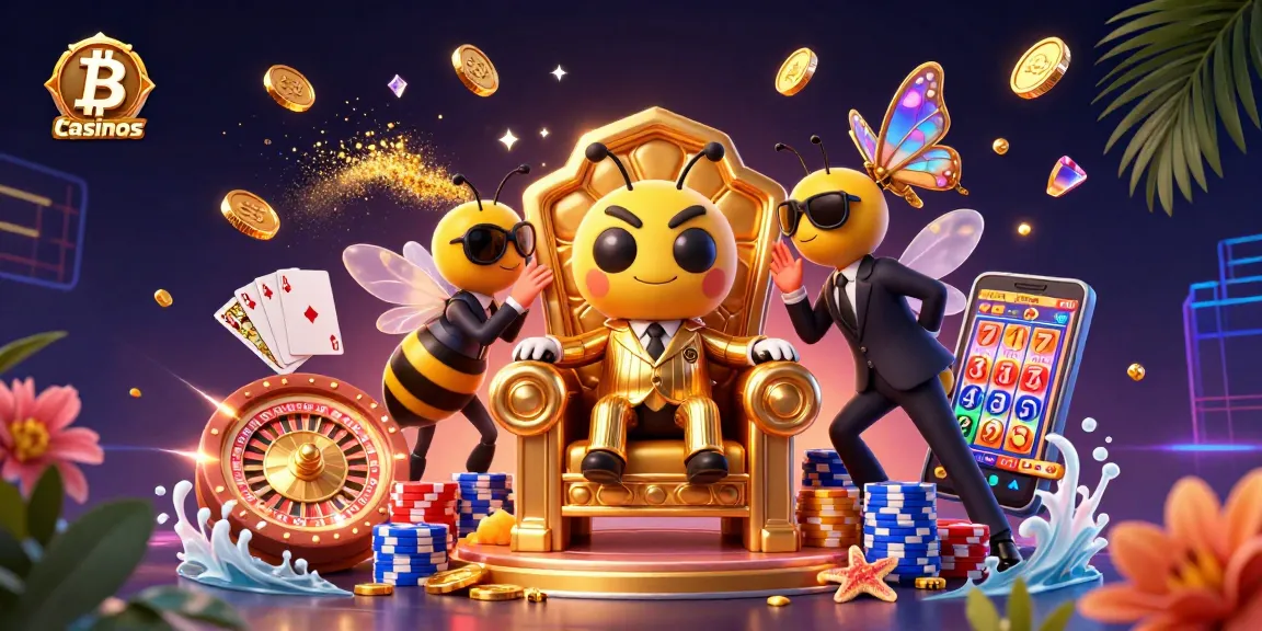 Célébrez les gains avec les Bitcoin casinos, où un boss abeille rencontre des trésors étincelants.