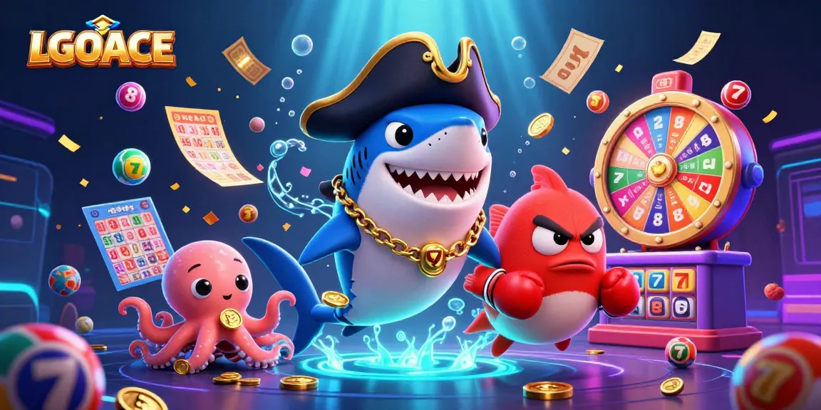 Engage with LGOACE's vibrant slot adventure featuring a bold pirate shark and playful octopus!