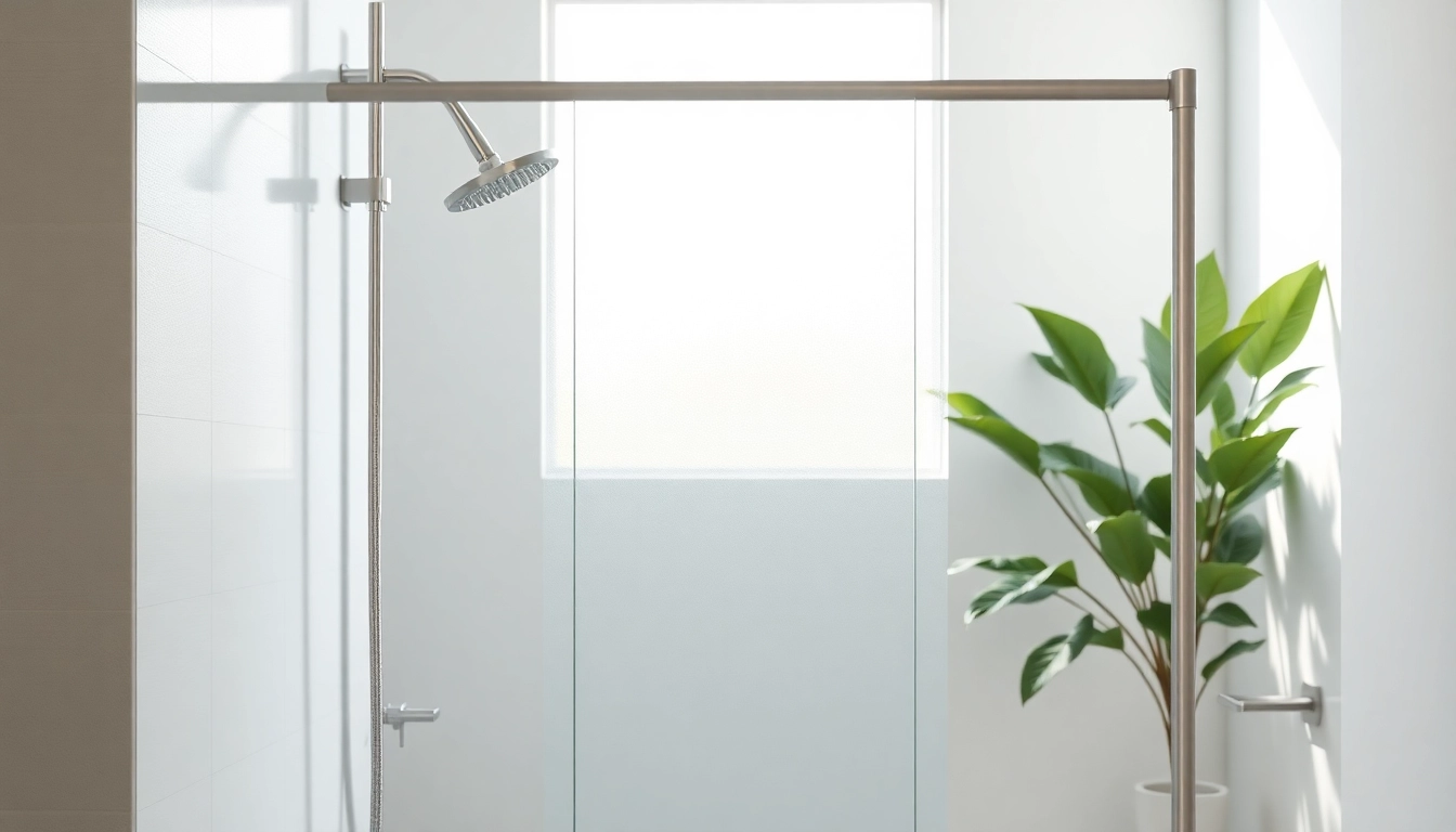 A stunning semi-frameless shower screen showcasing modern design in a serene bathroom atmosphere.