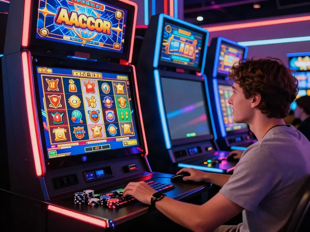 Pemain meraih jackpot di slot777 dengan suasana kasino yang menarik.