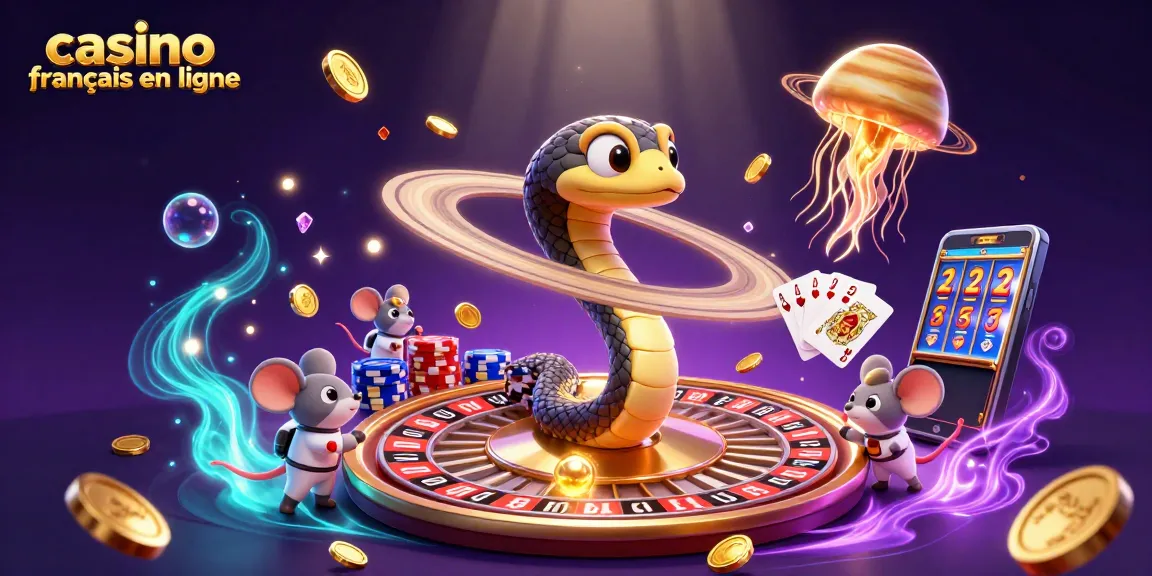Distribuez des gains sur le casino français en ligne avec des pièces volantes et des croupiers colorés.