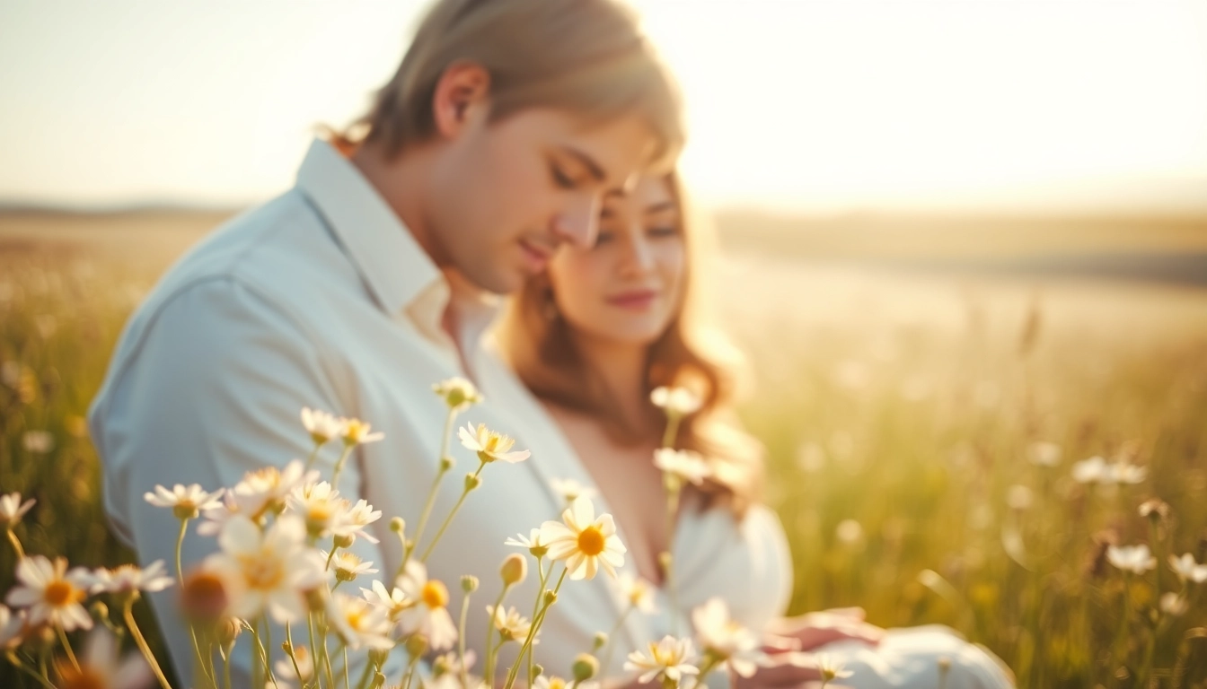 Capture the essence of light & airy photography in a dreamy outdoor couple portrait.