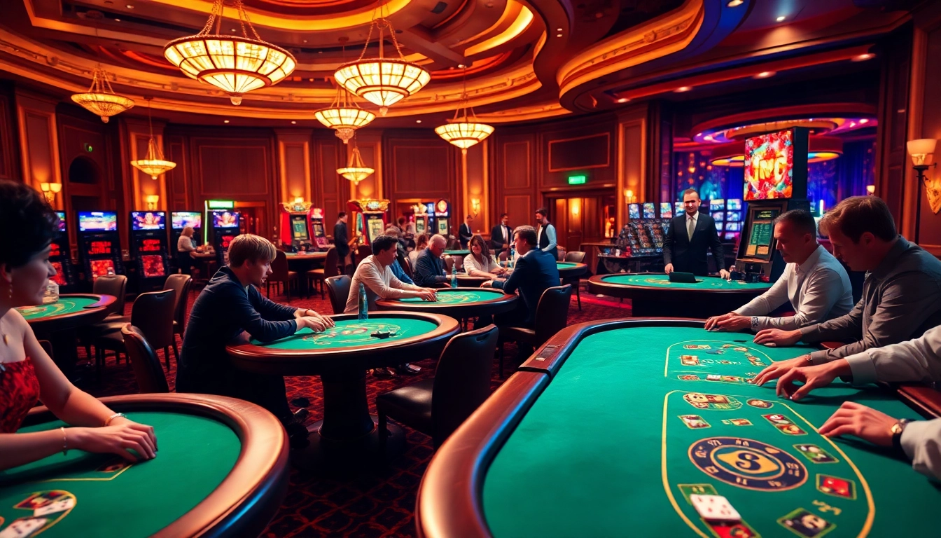 Aktifkan pgbet link dalam suasana kasino yang meriah, dengan pemain poker yang bergairah.