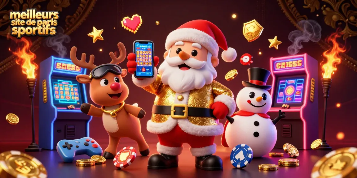 Meilleurs sites de paris sportifs : Jouer avec un Santa Claus sympathique dans un casino vibrant.