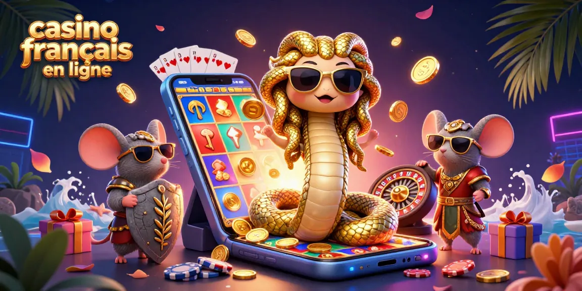 Découvrez les aventures de Medusa et d'un guerrier souris dans le casino français en ligne.