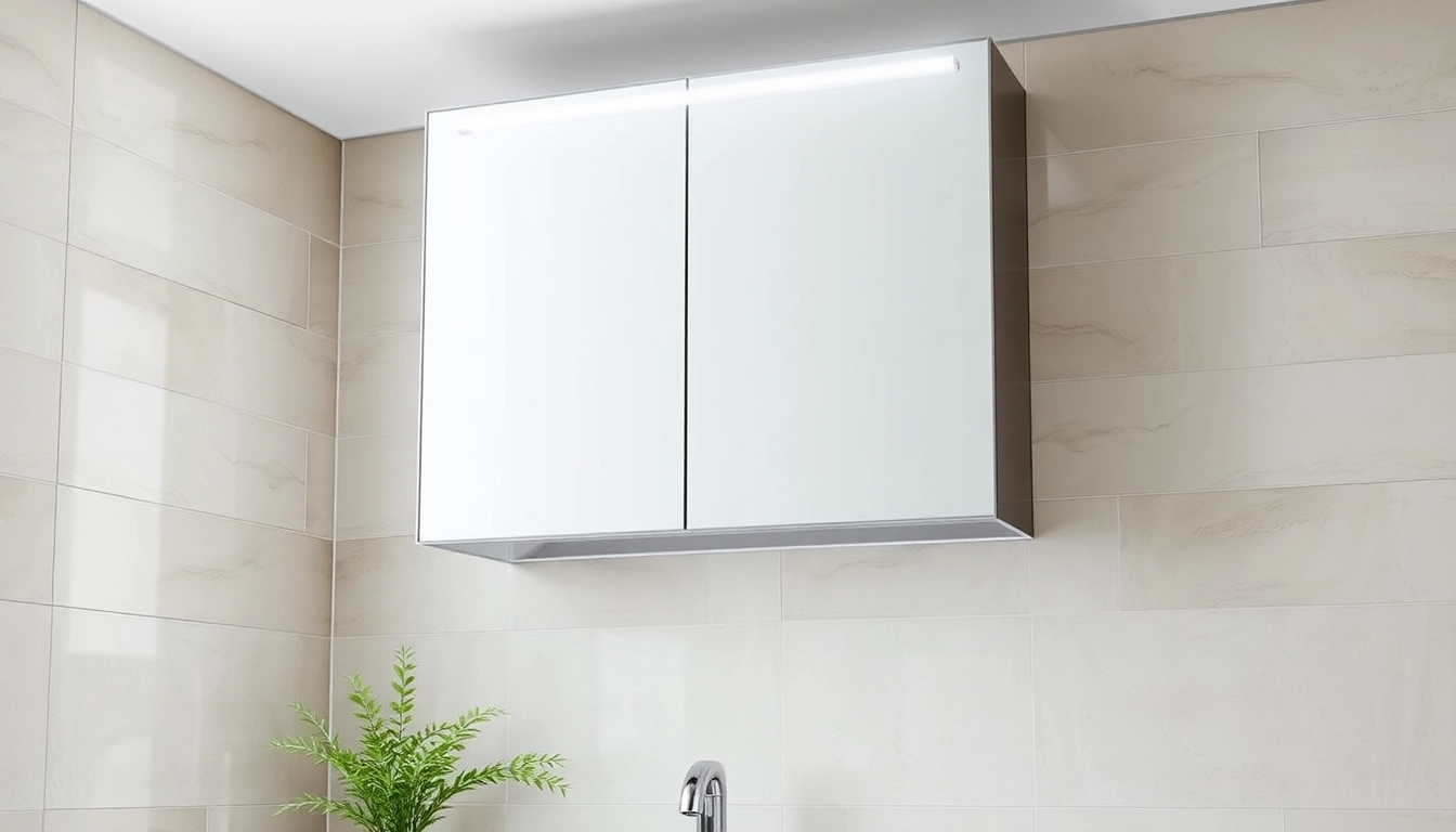 Illuminate your space with a sleek bathroom cabinet with mirror and light, featuring integrated LED lighting.