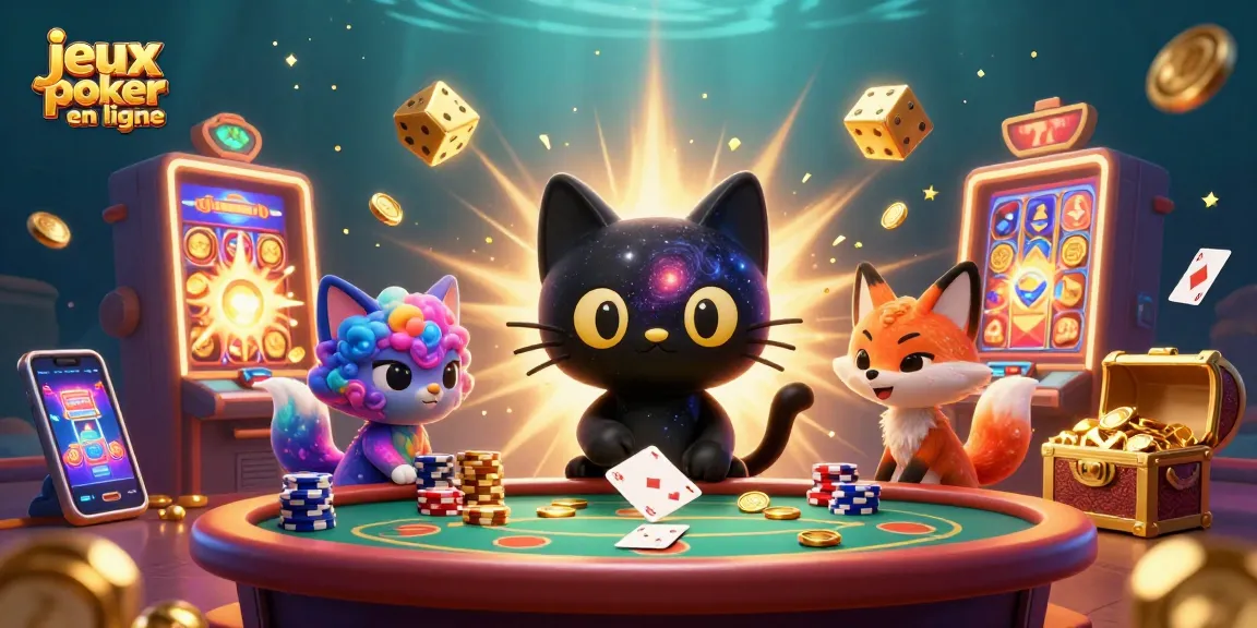 Jouez à des jeux poker en ligne captivants avec des personnages colorés dans un casino dynamique.