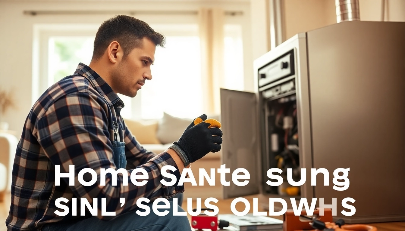 Technician performing heating repair north vancouver in a residential setting.