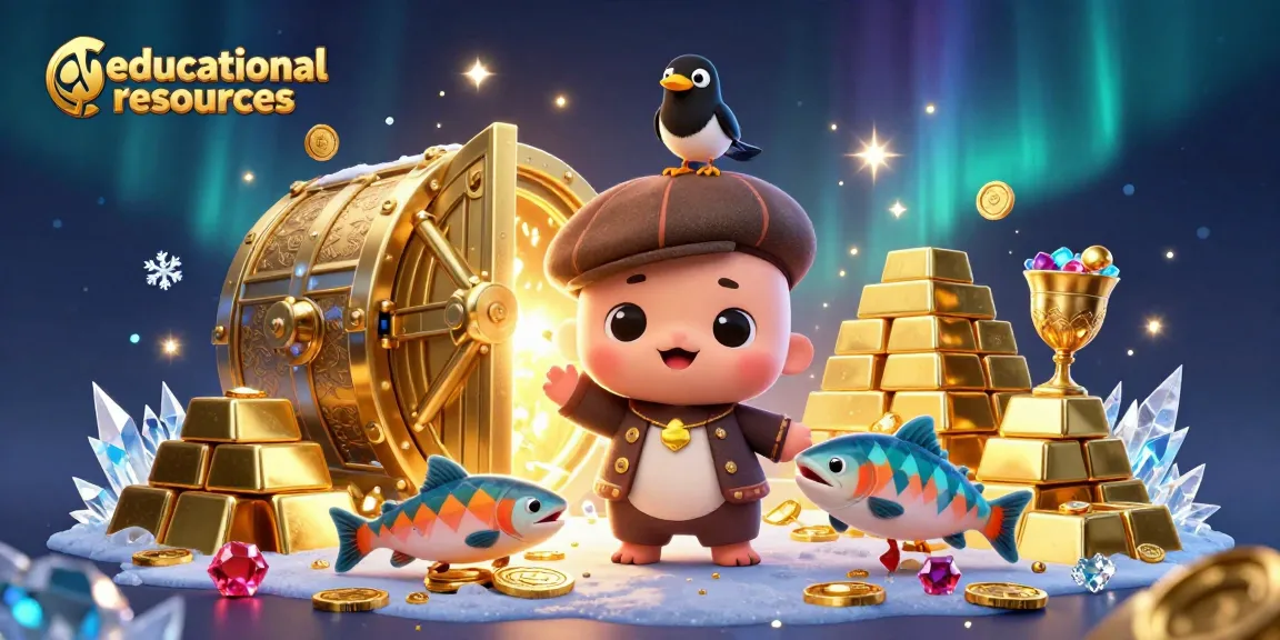 Engaging illustration showcasing educational resources in gambling, with Nessie and treasures.