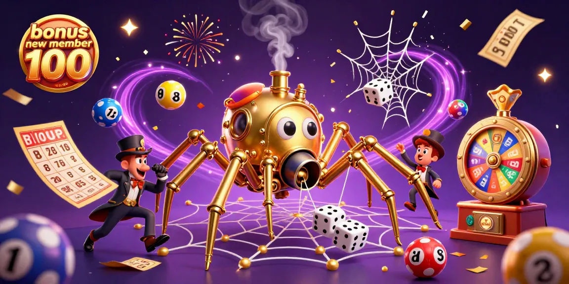 Experience exciting gameplay visuals featuring the bonus new member 100 in a dynamic casino scene.