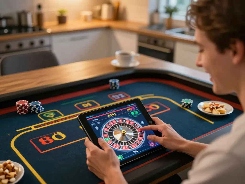 Playing roulette at an online platform, showcasing casino gratis senza registrazione for instant gaming.