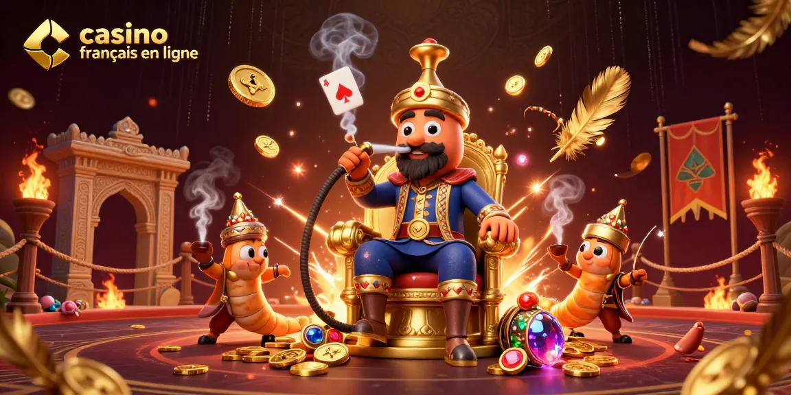 Jouez au casino français en ligne avec une illustration colorée de casino captivante et immersive.