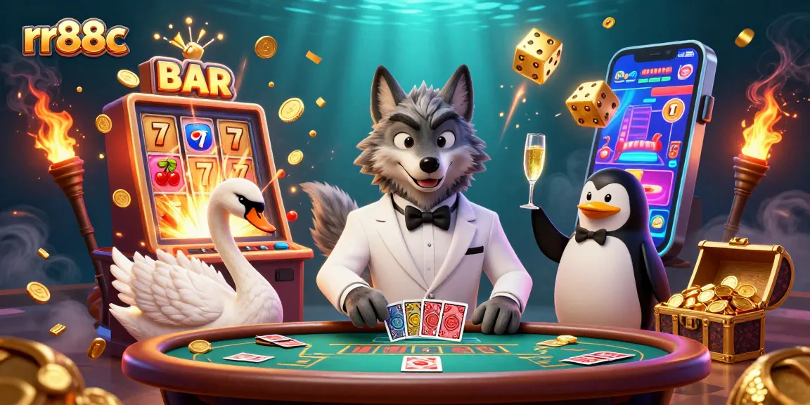 Experience thrilling moments with rr88c in a casino scene featuring engaging characters and a jackpot explosion.