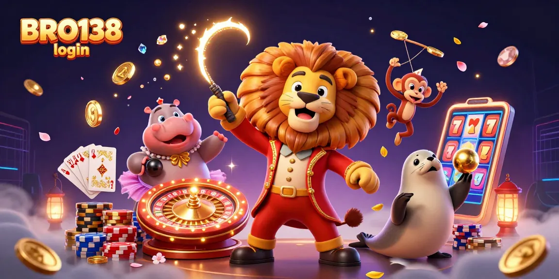 Experience the thrill of winning with BRO138 login at the online casino featuring vibrant gaming characters and dynamic action.
