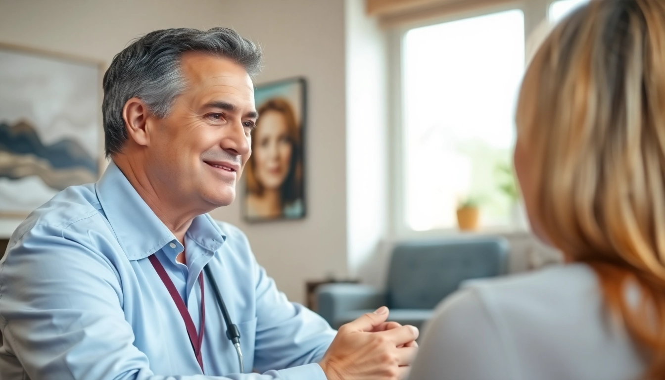 Dr. Gregor Kowal psychiatrist India conducting a consultation in a warm office.