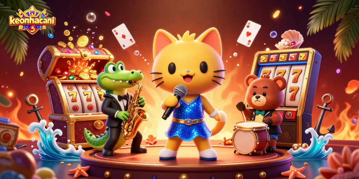 Engage with keonhacai5nam as you visualize energetic slot action featuring whimsical casino characters.