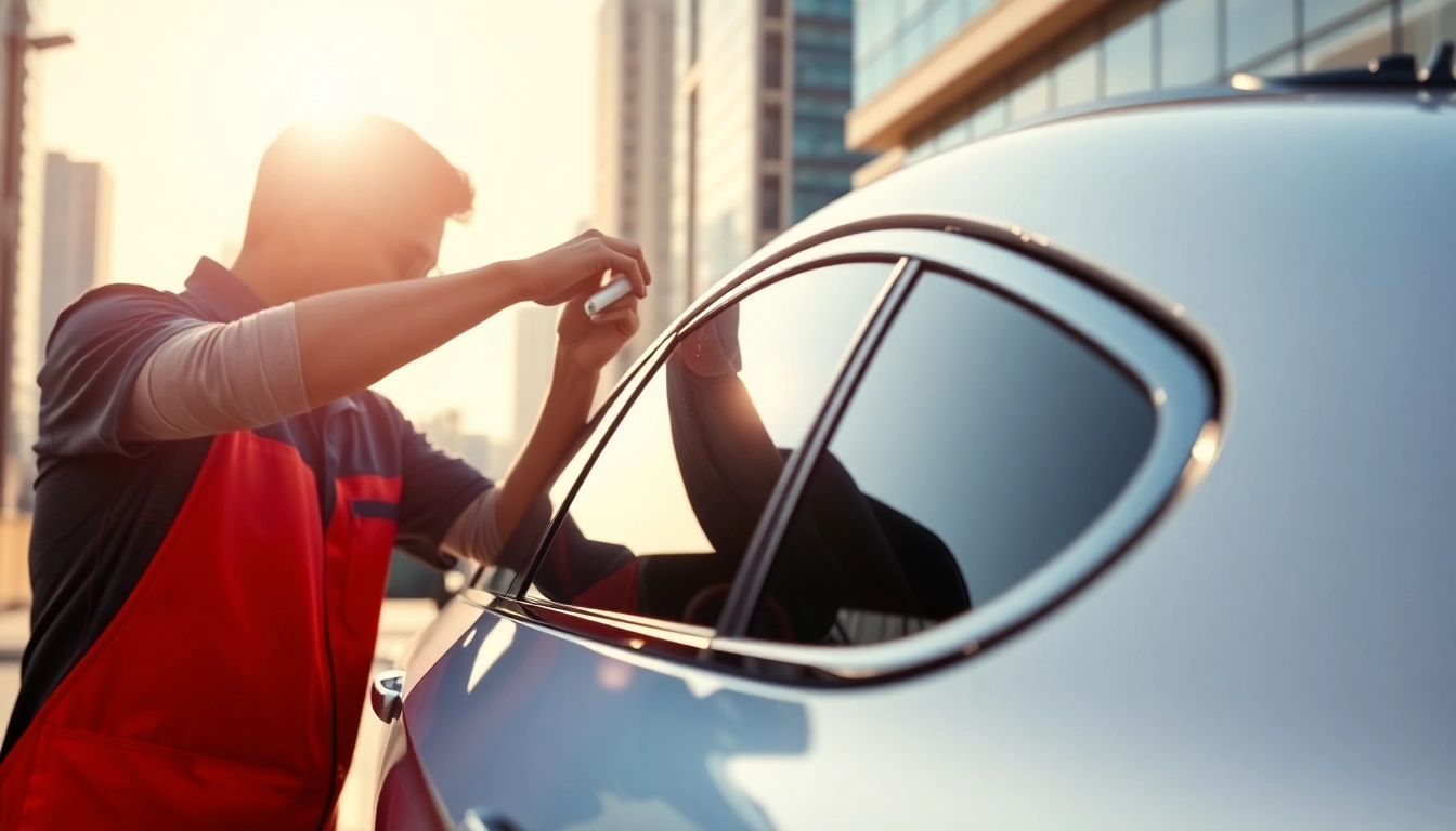 Enhance your ride with window tint near me, showcasing a professional installation on a premium car.