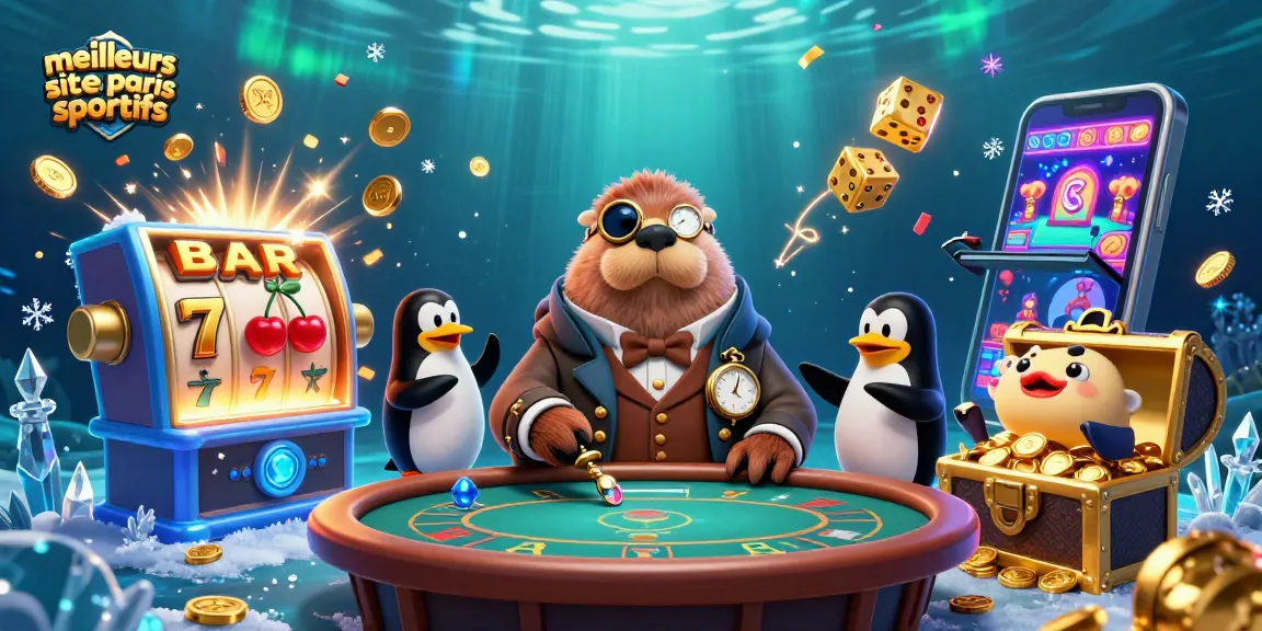 Jouez sur les meilleurs sites de paris sportifs avec un morse jovial au poker sous-marin.