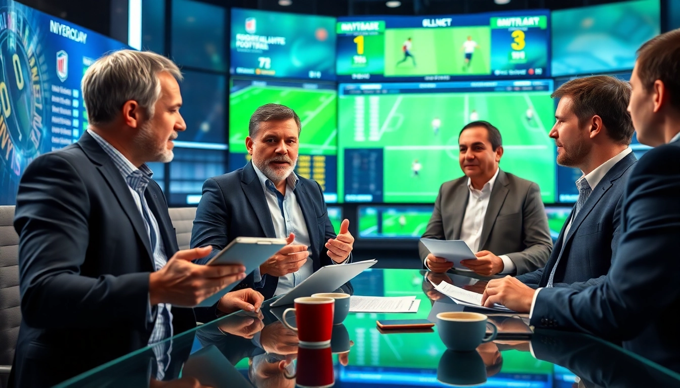 Engaging football analysis on ทรรศนะบอลวันนี้ with experts discussing strategies.