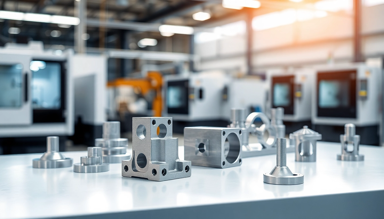 Showcasing aluminum prototypes in a professional workshop setting highlighting precise craftsmanship.