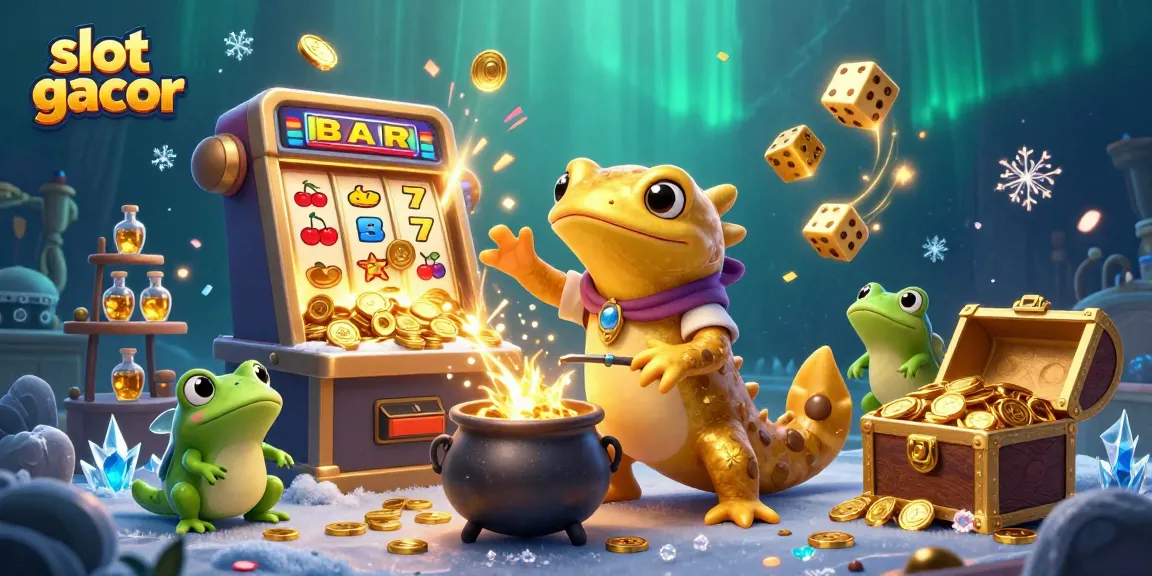 Experience thrilling slot gacor action with golden salamander alchemist and vibrant casino elements.