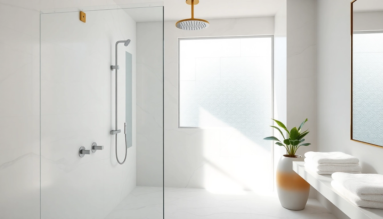 Elegant showers Australia: A luxurious shower experience in a modern bathroom setup.