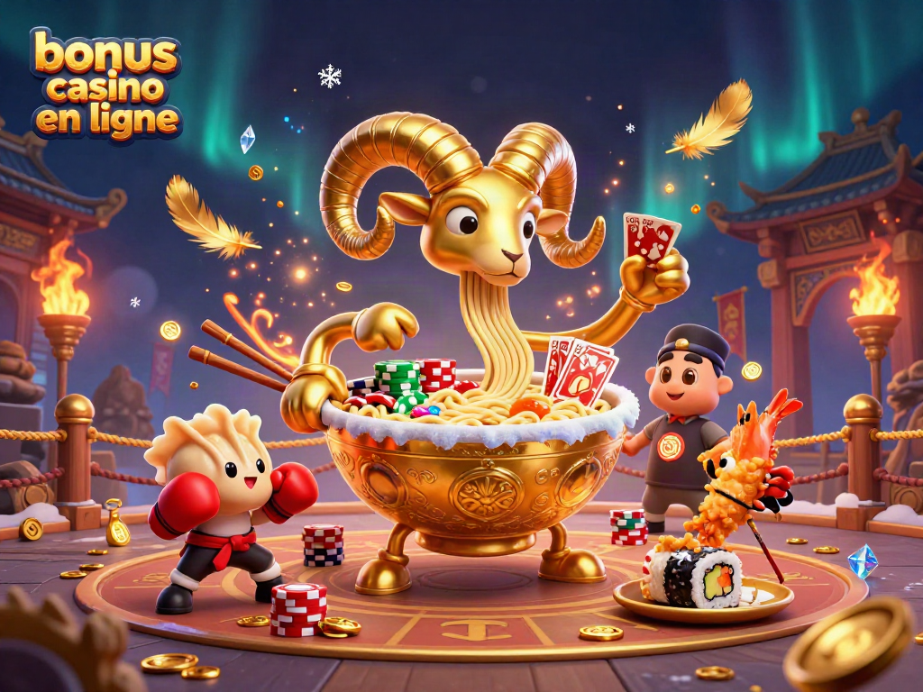 Jouer avec le bonus casino en ligne dans une illustration dynamique animée.