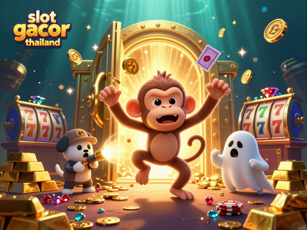 Engage with slot gacor thailand in a lively haunted casino scene teeming with treasures and excitement.
