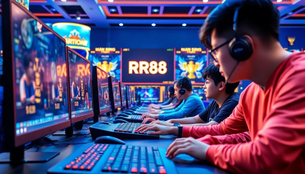 Engaged users exploring Nền Tảng RR88's dynamic online gaming interface.