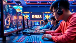 Engaged users exploring Nền Tảng RR88's dynamic online gaming interface.