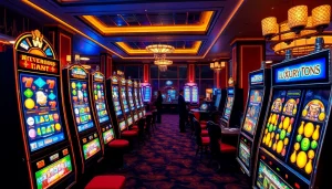 mainkan luxury138 slot yang mewah dengan mesin slot berwarna-warni di casino