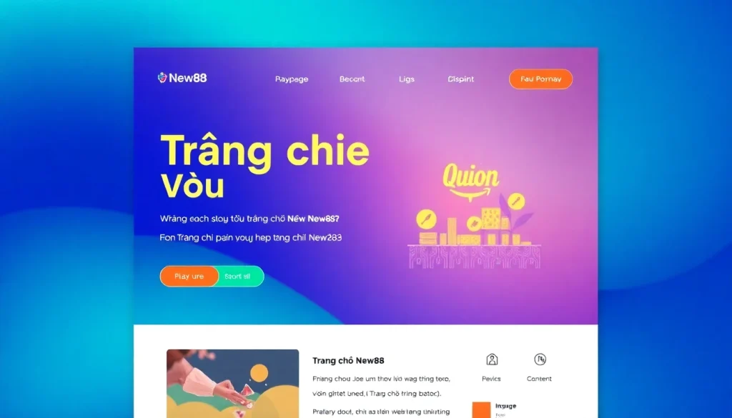 Highlighting the homepage of Trang chủ New88 with vibrant features and user-friendly design.