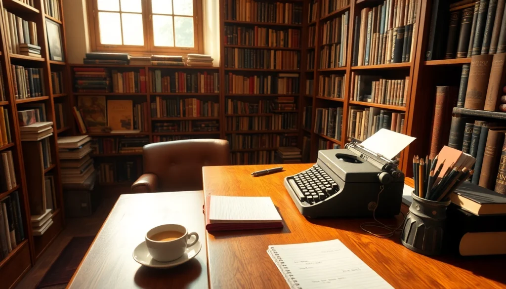 Engaged thriller author crafting gripping narratives in a cozy writing nook.